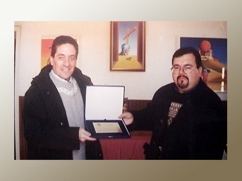 2002 Franco Moscadelli premiato a Castelfiorentino Gennaio 2000
