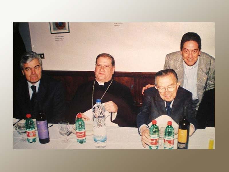 Franco con il Sindaco di Fucecchio, il Vescovo di San Miniato e l'On. Sen. Andreotti
