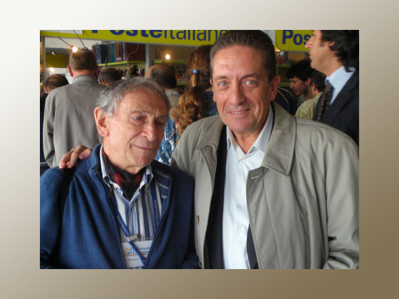 Franco con l'editore Augusto Ferrara a Italia 2009