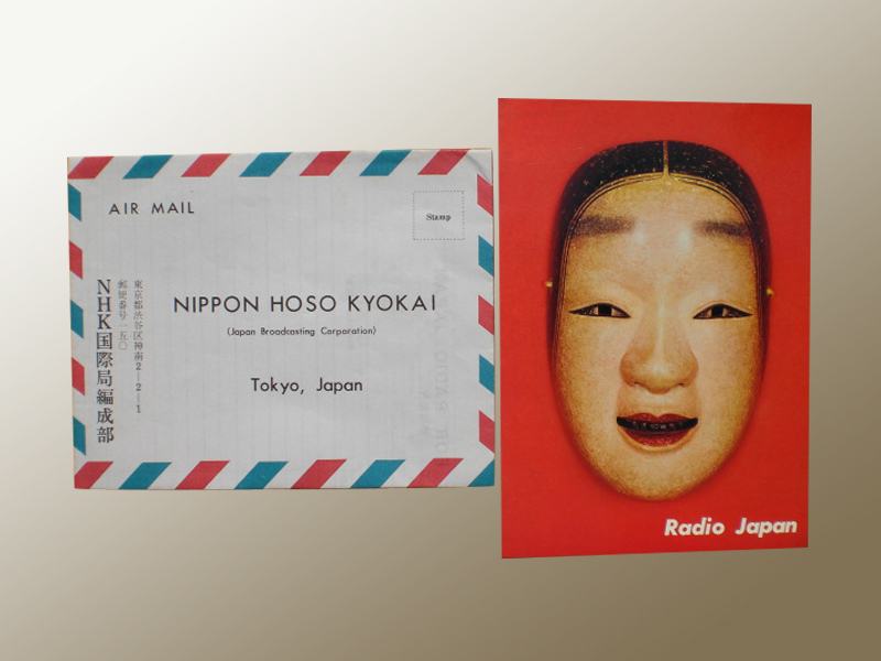radio Japan Tokyo cartolina e busta preaffr