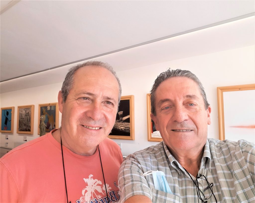 Franco con il regista e direttore della fotografia Giuseppe Faggi