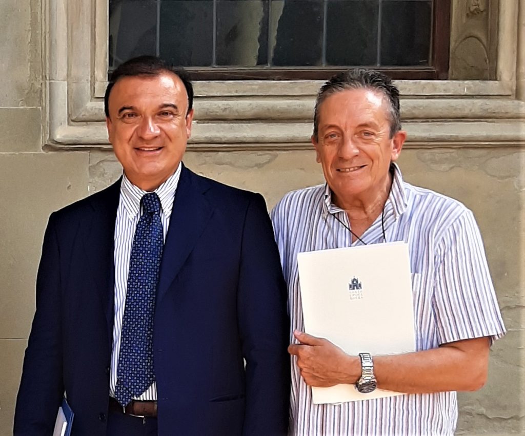 Franco con il responsabile Filatelia di Poste Italiane Fabio Gregori